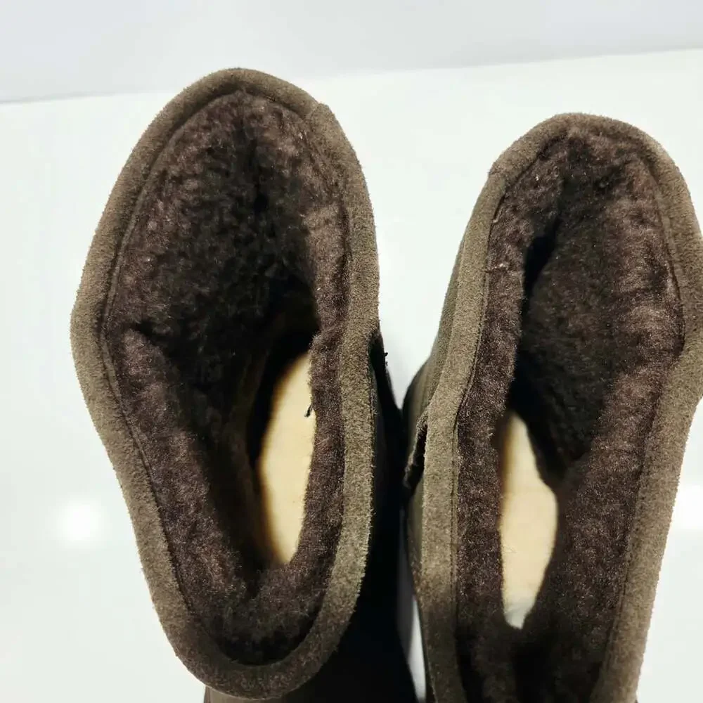 Bearpaw Brady Boots Size 13 Chocolate Brown Suede Winter